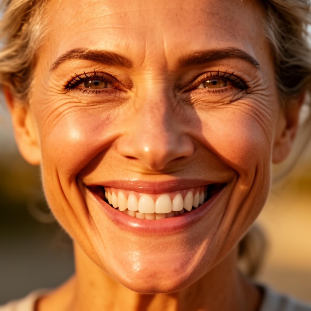 Woman smiling with renewed energy